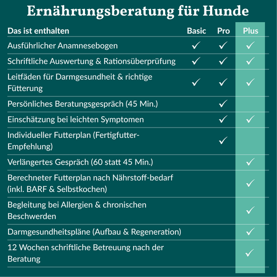 Ernährungsberatung für Hunde Plus
