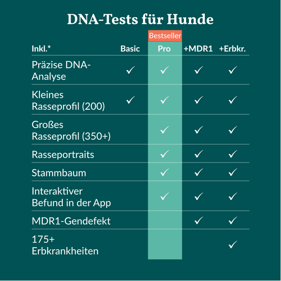 DNA Test Rassebestimmung Pro Hund & Wurmtest Pro Hund