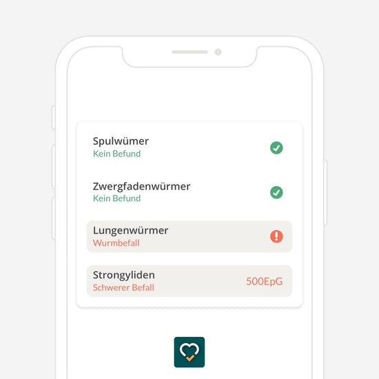 Deine Ergebnisse in der vetevo App