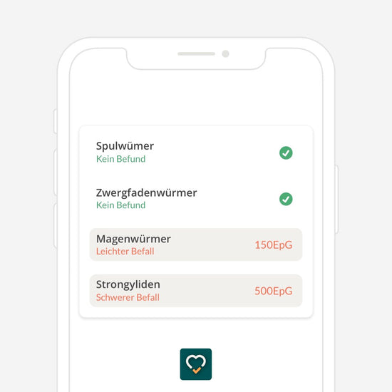 Deine Ergebnisse in der vetevo App